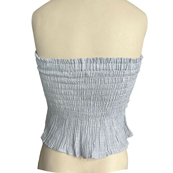 American Eagle Light Blue Strapless Tube Crop Top NWOT - Picture 10 of 12